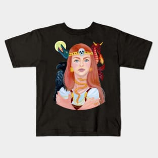 Maiden of North - Kalevala Finnish Mythology Kids T-Shirt